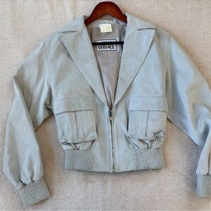 Versace Women's vintage Light blue Bomber Jacket